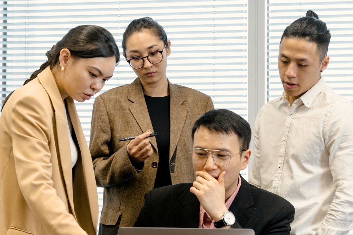 Remote team working together in Singapore